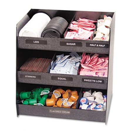 Vertiflex Vertiflex VFC1515 Vertical condiment organizer  14-1/2w x 11-3/4d x 15h  black VFC1515